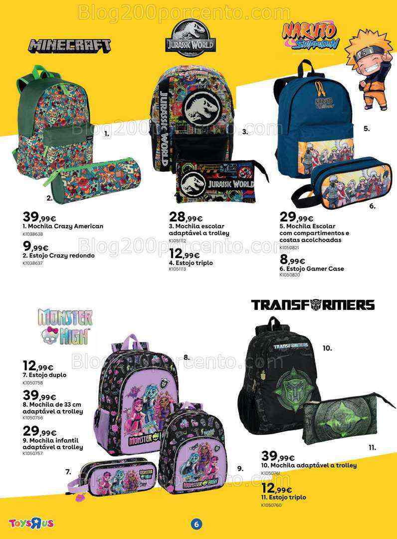 Antevisão Folheto TOYSRUS Regresso às Aulas Promoções de 10 agosto a 3 setembro