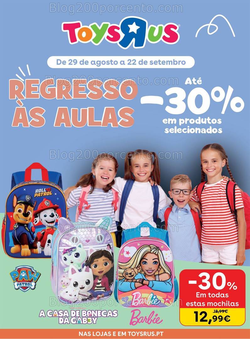 Antevisão Folheto TOYSRUS Regresso às Aulas Promoções de 29 agosto a 22 setembro