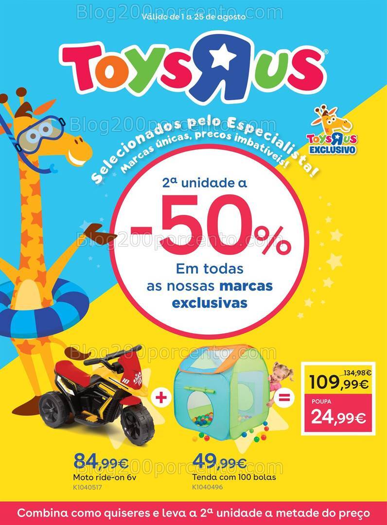 Antevisão Folheto TOYSRUS Verão Promoções de 1 a 25 agosto