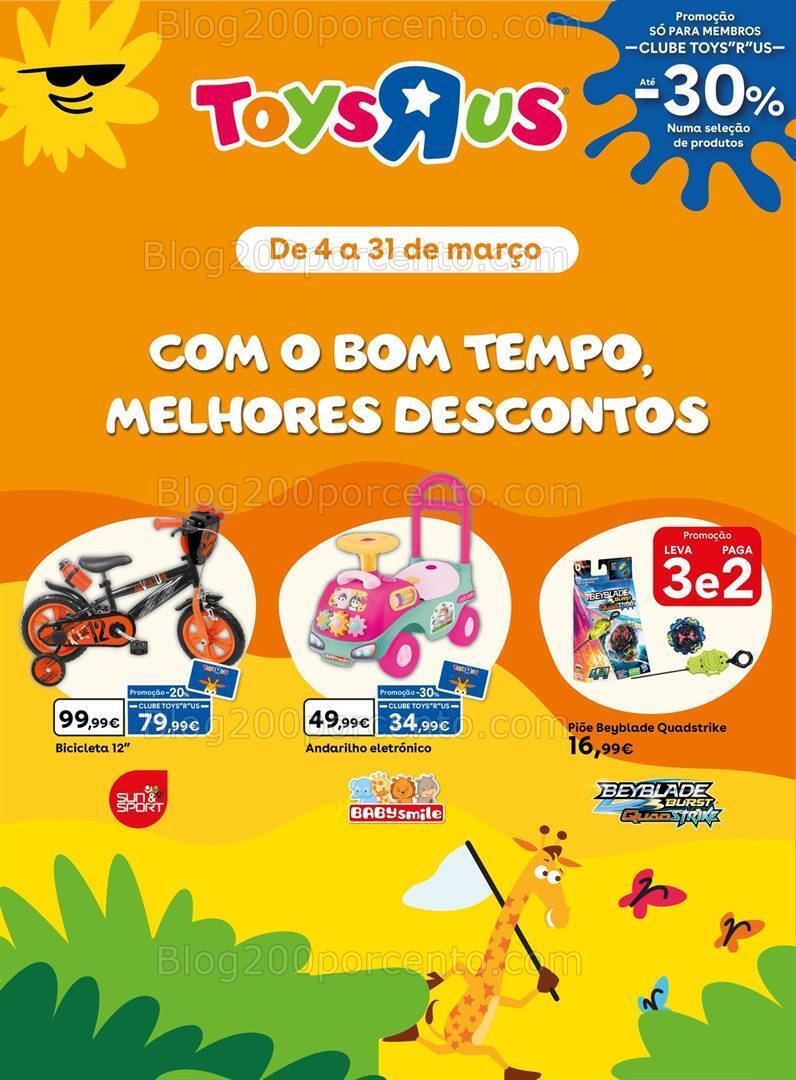 Antevisão Folheto TOYSRUS Promoções de 4 a 31 março