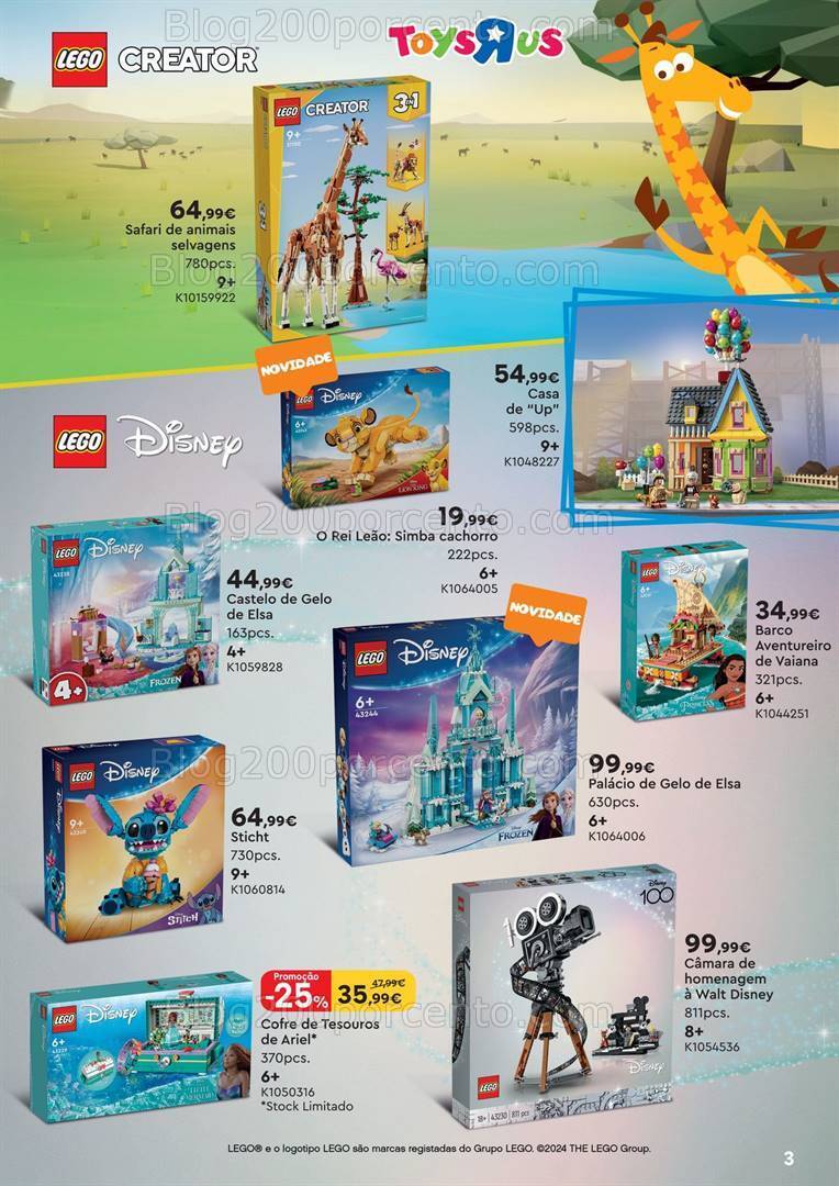 Antevisão Folheto TOYSRUS Especial Lego Promoções de 3 a 30 junho