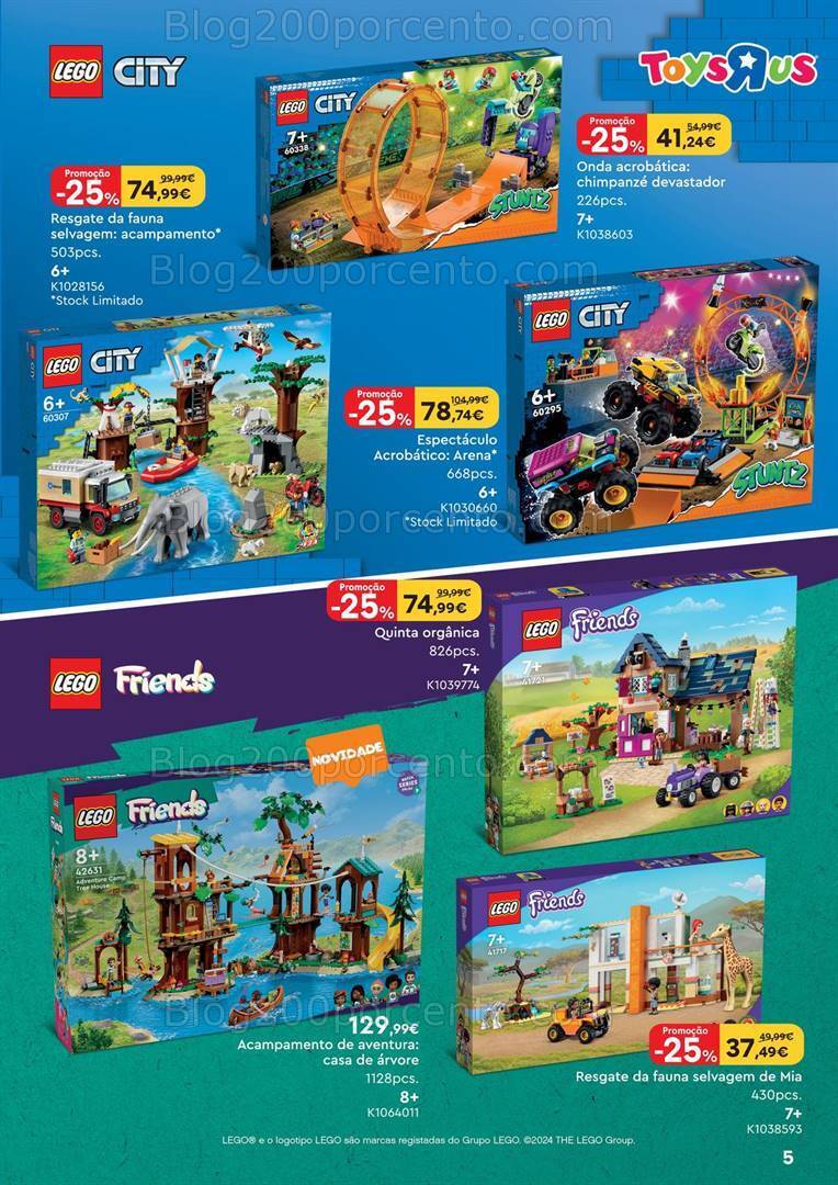 Antevisão Folheto TOYSRUS Especial Lego Promoções de 3 a 30 junho
