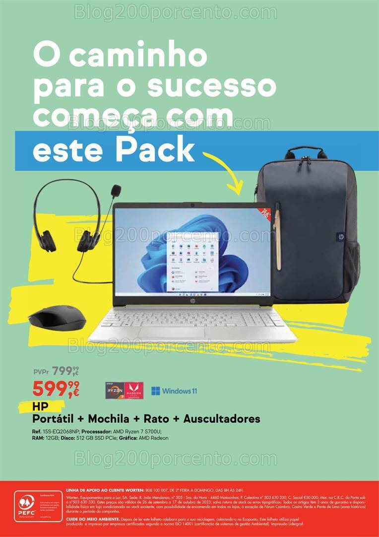 Antevisão Folheto WORTEN Especial Universidade Promoções até 17 outubro