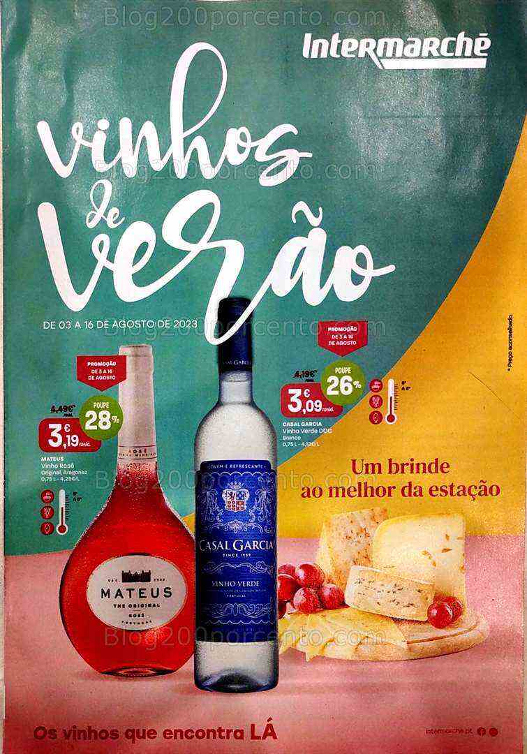 Antevisão Folheto INTERMARCHÉ Vinhos de Verão Promoções de 3 a 16 agosto