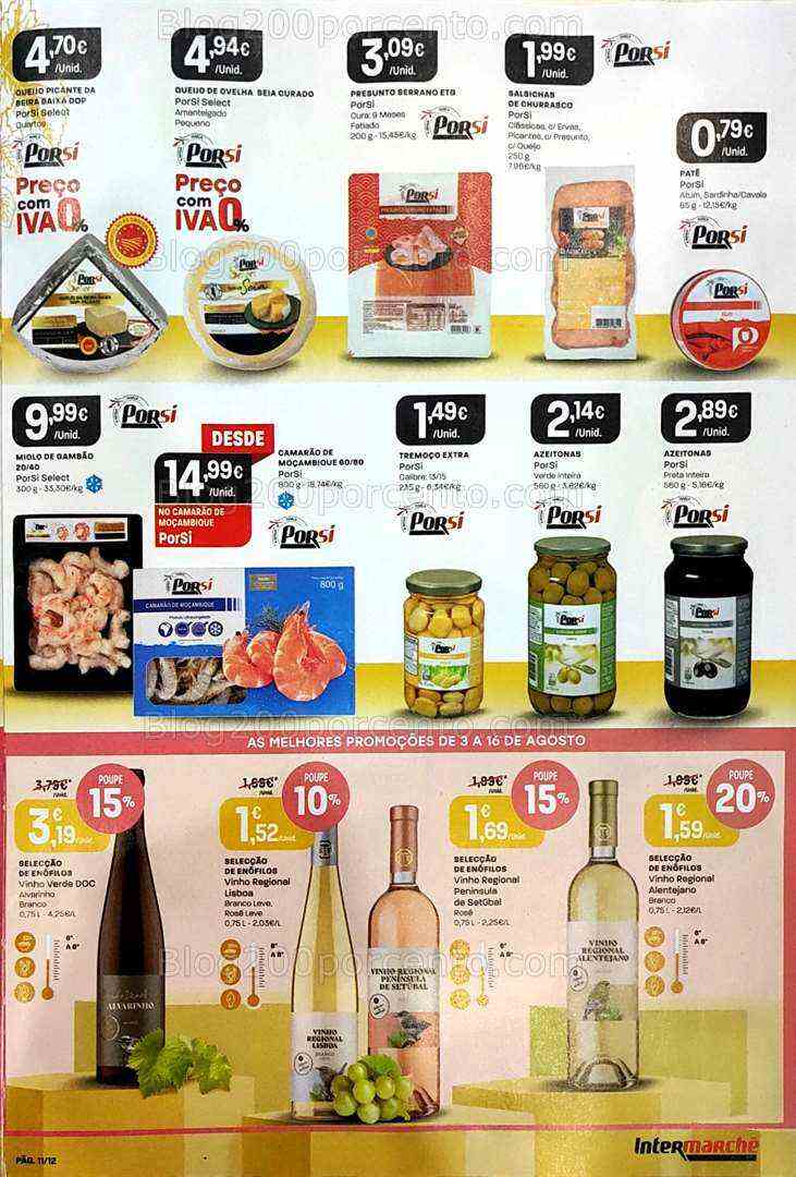 Antevisão Folheto INTERMARCHÉ Vinhos de Verão Promoções de 3 a 16 agosto
