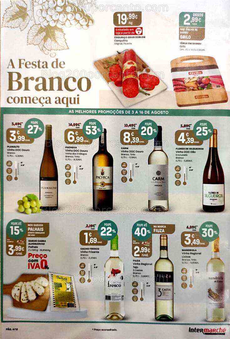 Antevisão Folheto INTERMARCHÉ Vinhos de Verão Promoções de 3 a 16 agosto