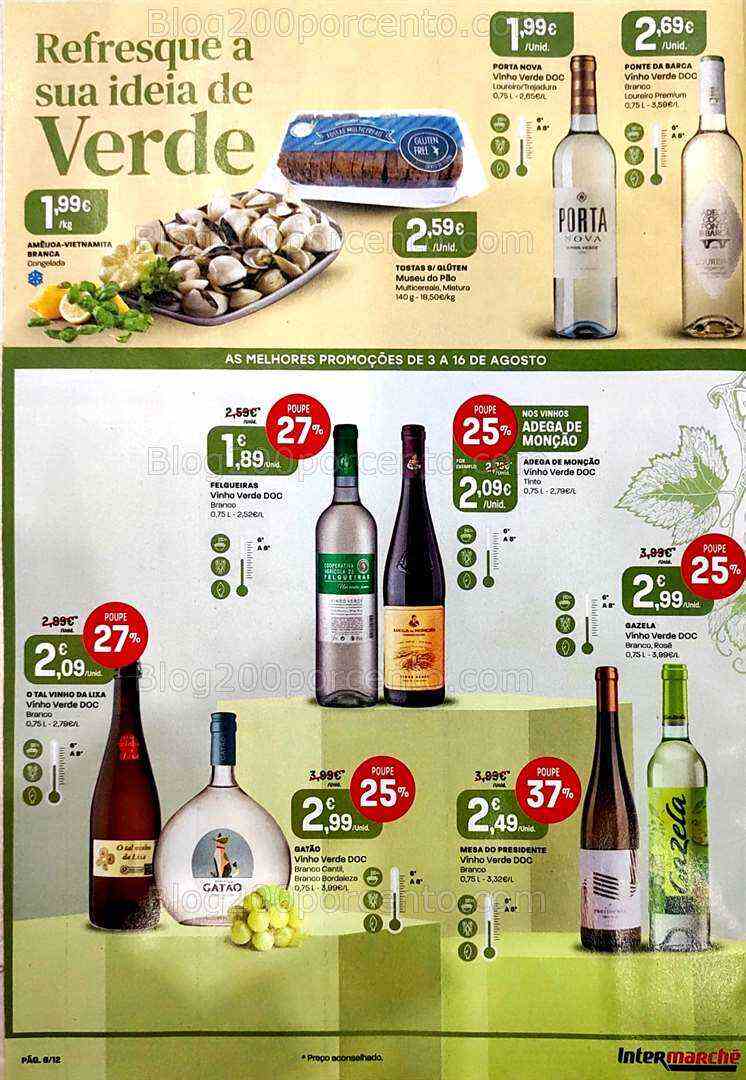 Antevisão Folheto INTERMARCHÉ Vinhos de Verão Promoções de 3 a 16 agosto