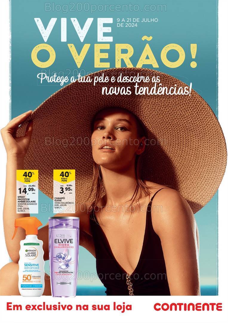 Antevisão Folheto CONTINENTE Madeira Beleza Verão Promoções de 9 a 21 julho