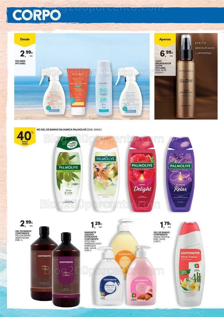 Antevisão Folheto CONTINENTE Madeira Beleza Verão Promoções de 9 a 21 julho