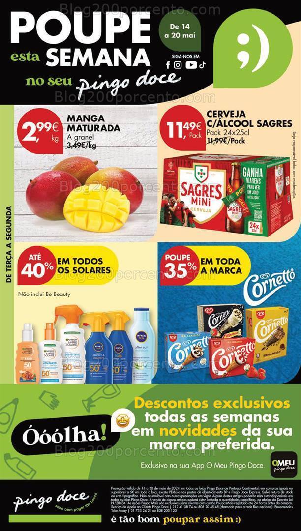 Antevisão Folheto PINGO DOCE Lojas Grandes Promoções de 14 a 20 maio