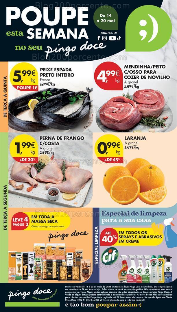 Antevisão Folheto PINGO DOCE Madeira Promoções de 14 a 20 maio