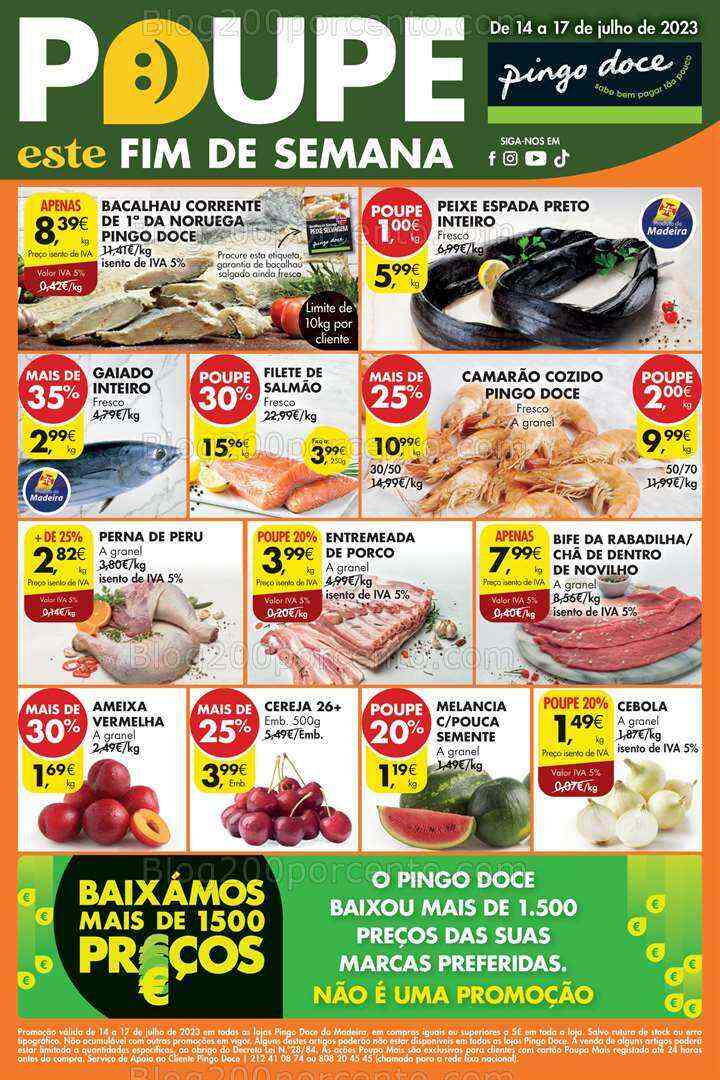 Antevisão Folheto PINGO DOCE Madeira Promoções Fim de Semana - 14 a 17 julho