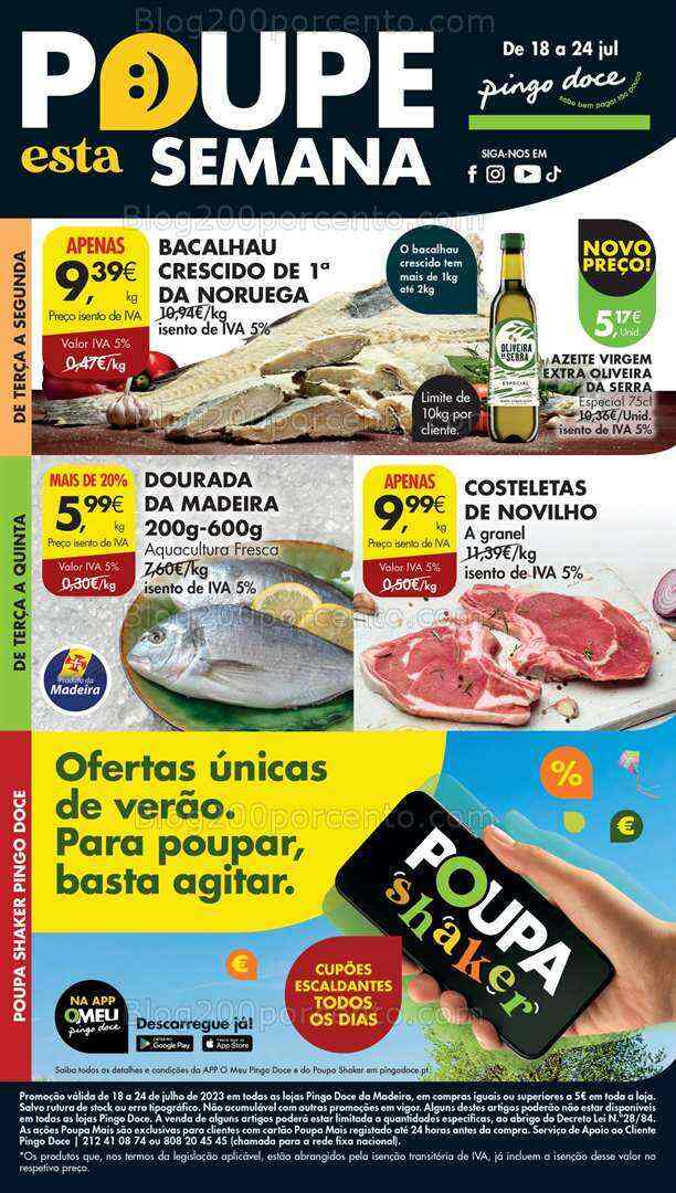 Antevisão Folheto PINGO DOCE Madeira Promoções de 18 a 24 julho