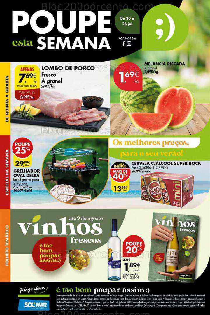Antevisão Folheto PINGO DOCE Açores Promoções de 20 a 26 julho