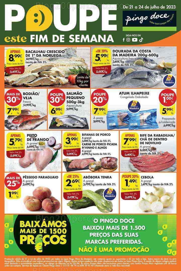 Antevisão Folheto PINGO DOCE Madeira Promoções Fim de Semana - 21 a 24 julho