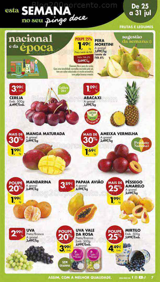 Antevisão Folheto PINGO DOCE Lojas Pequenas Promoções de 25 a 31 julho