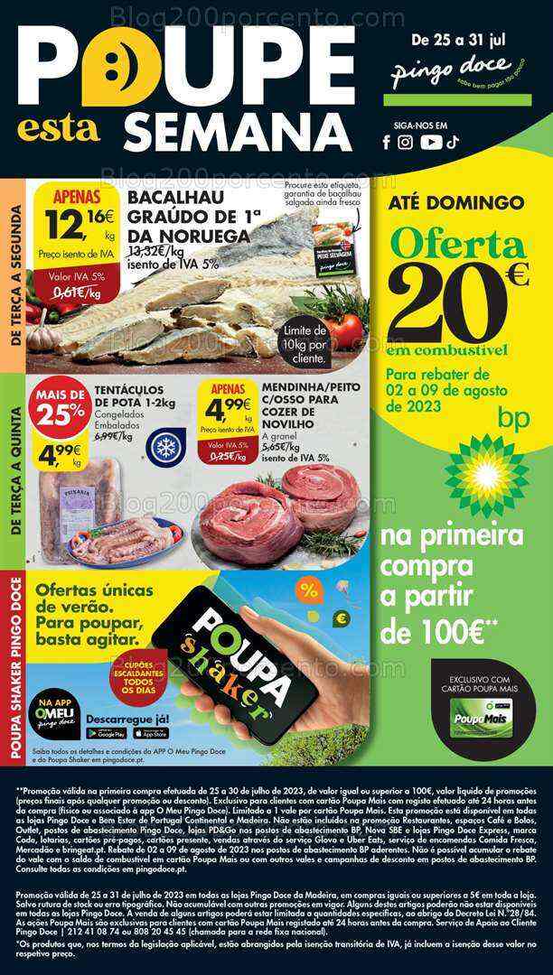 Antevisão Folheto PINGO DOCE Madeira Promoções de 25 a 31 julho