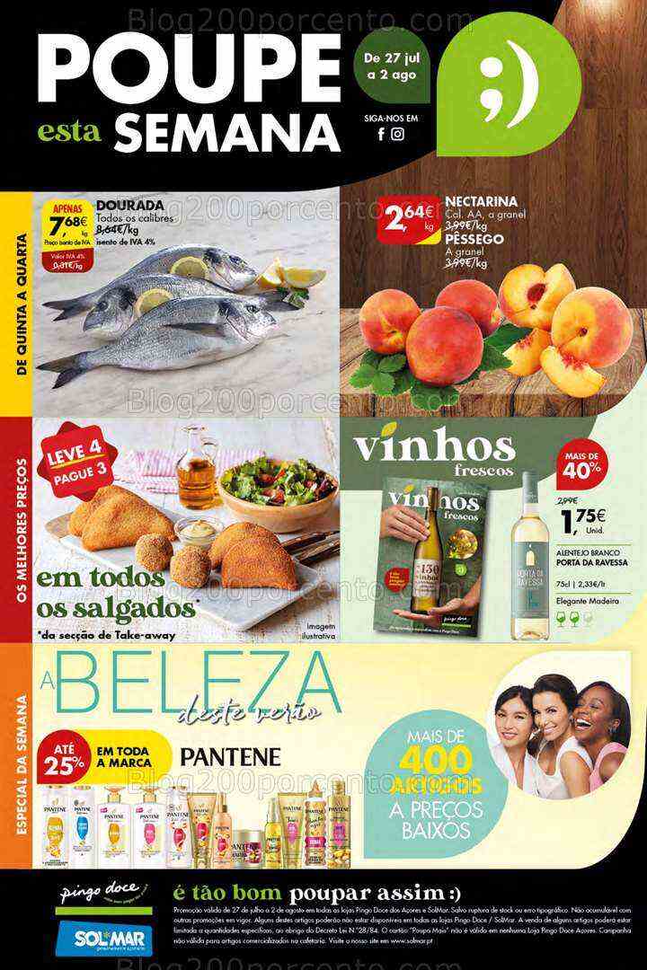 Antevisão Folheto PINGO DOCE Açores Promoções de 27 julho a 2 agosto