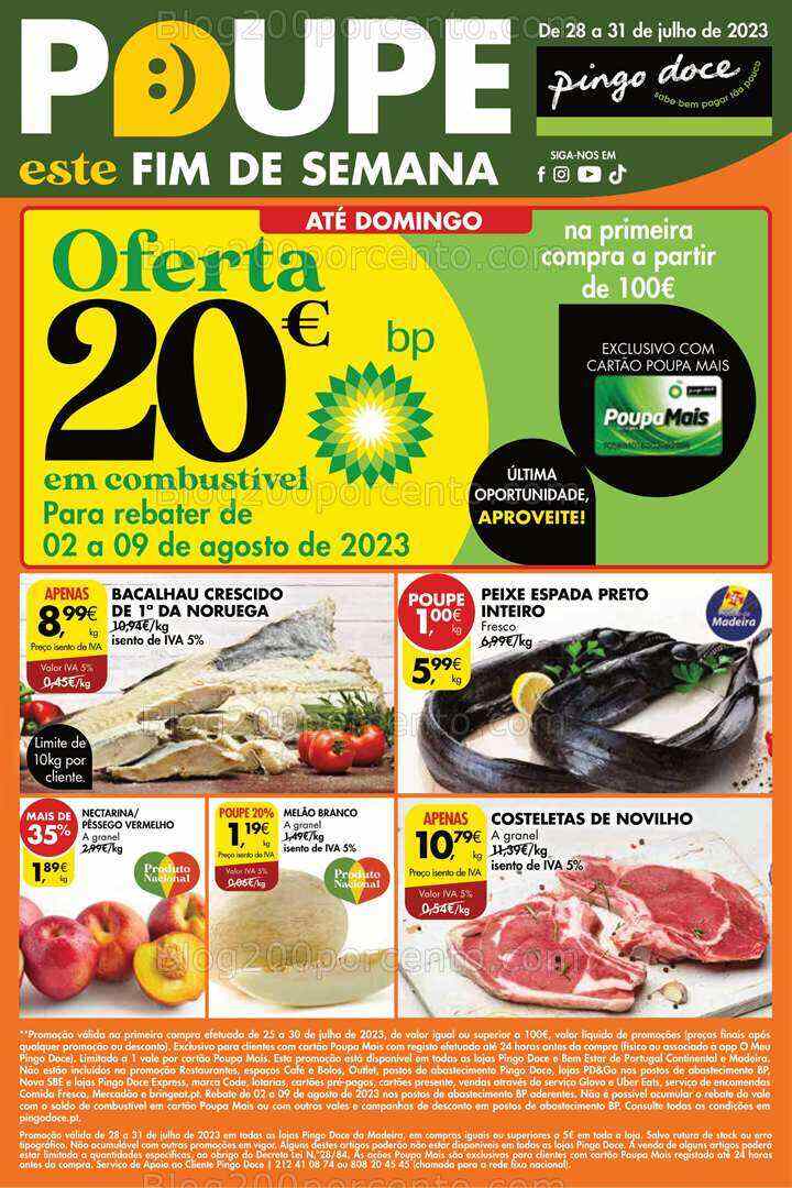 Antevisão Folheto PINGO DOCE Madeira Promoções Fim de Semana - 28 a 31 julho
