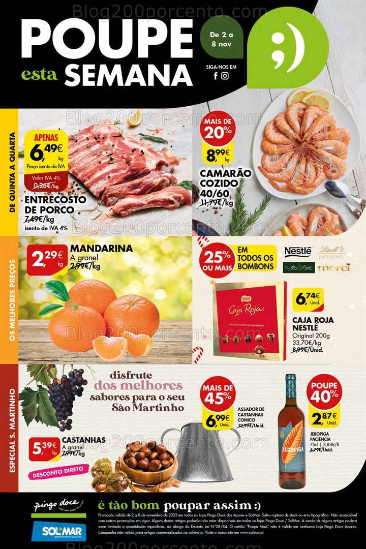 Antevisão Folheto PINGO DOCE Açores Promoções de 2 a 8 novembro