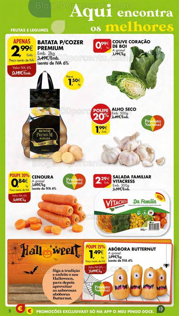 Antevisão Folheto PINGO DOCE Lojas Pequenas Promoções de 31 outubro a 6 novembro