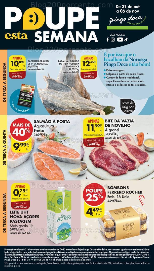Antevisão Folheto PINGO DOCE Madeira Promoções de 31 outubro a 6 novembro