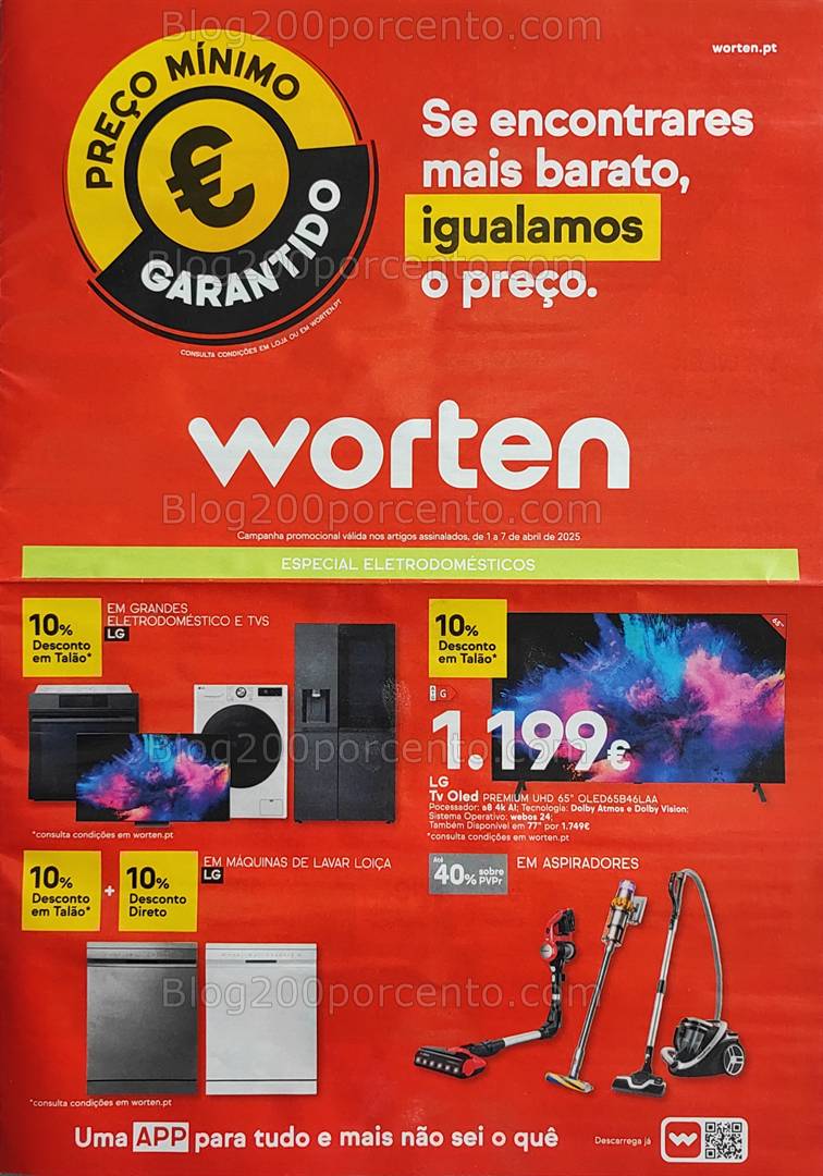 Antevisão Folheto WORTEN Promoções de 1 a 7 abril