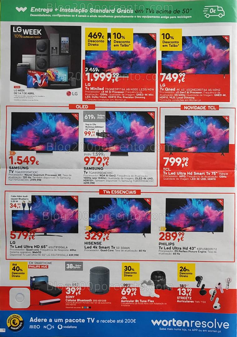 Antevisão Folheto WORTEN Promoções de 1 a 7 abril