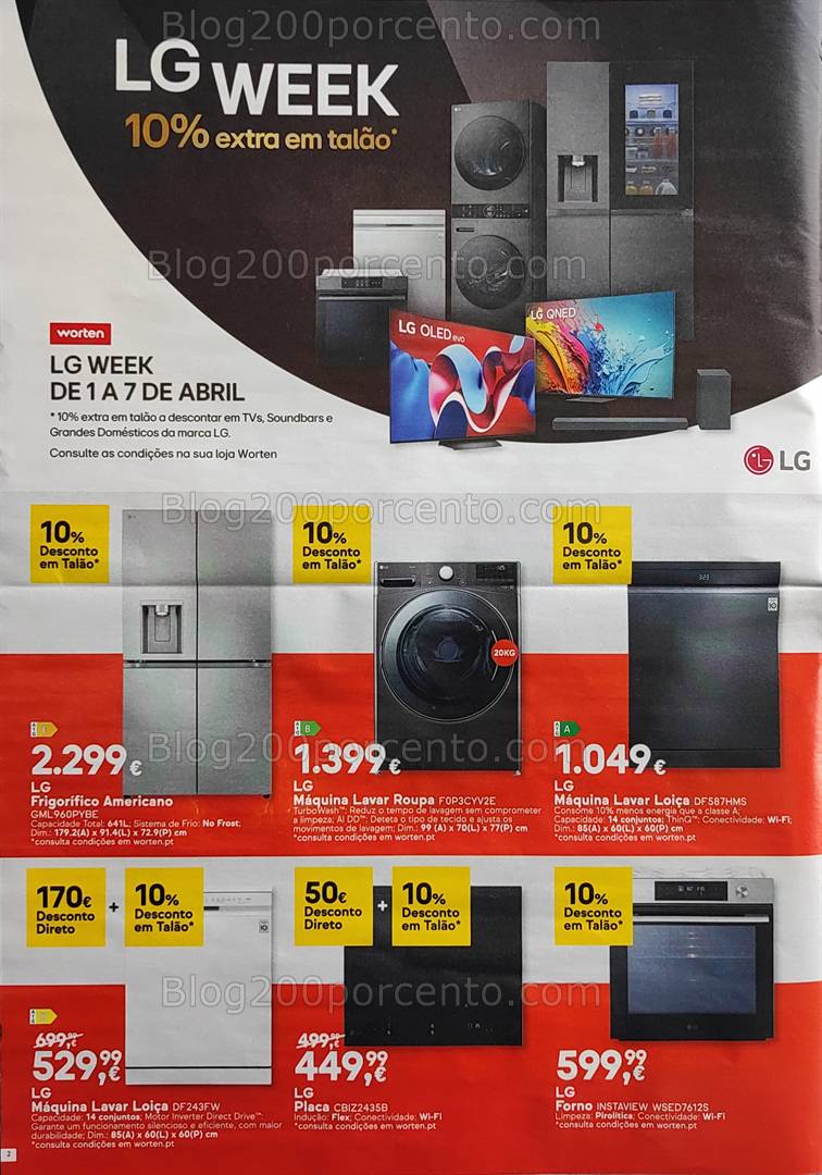 Antevisão Folheto WORTEN Promoções de 1 a 7 abril