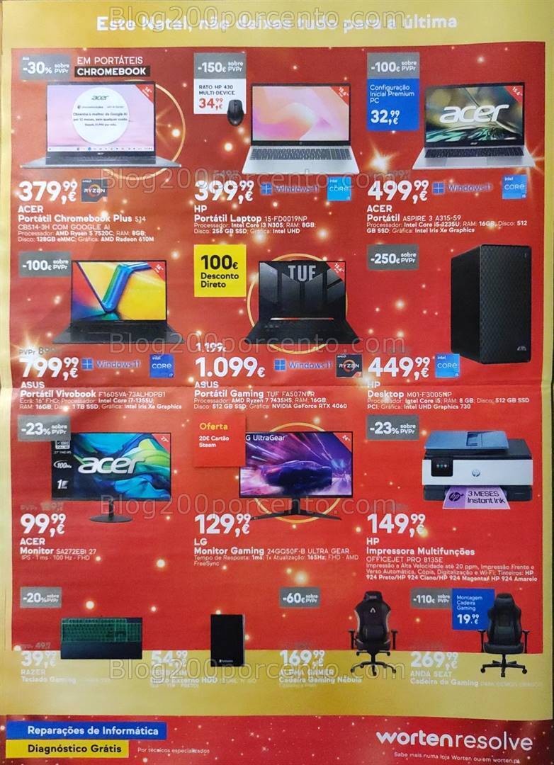 Antevisão Folheto WORTEN Promoções de 10 a 16 dezembro