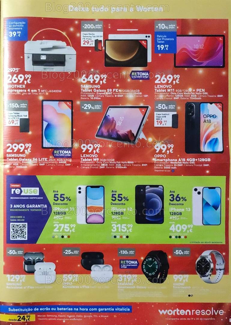 Antevisão Folheto WORTEN Promoções de 10 a 16 dezembro