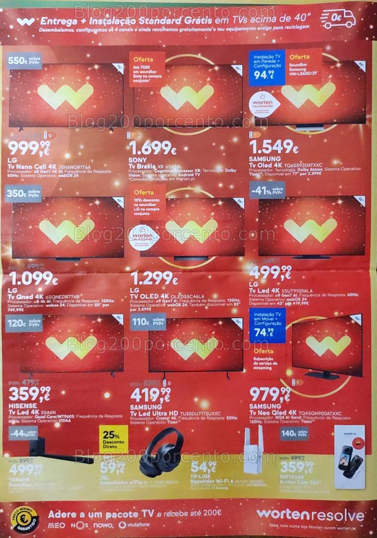 Antevisão Folheto WORTEN Promoções de 10 a 16 dezembro