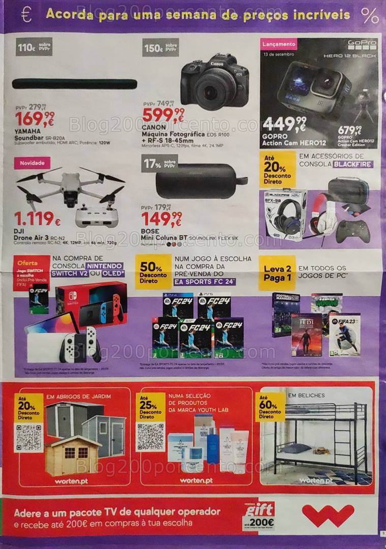 Antevisão Folheto WORTEN Promoções de 12 a 18 setembro