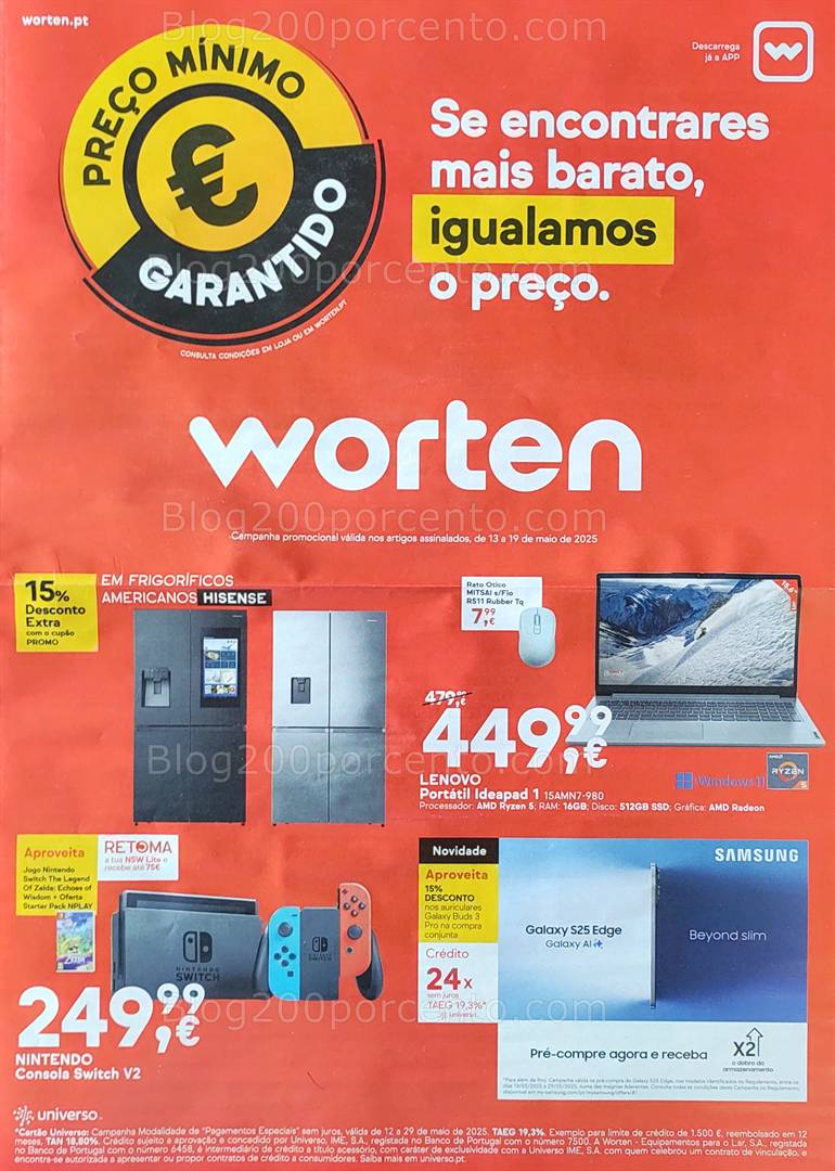 Antevisão Folheto WORTEN Promoções de 13 a 19 maio