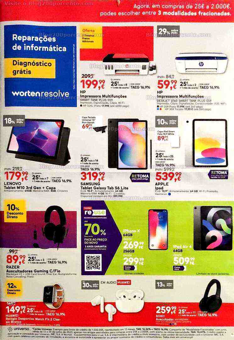 Antevisão Folheto WORTEN Promoções de 13 a 20 junho