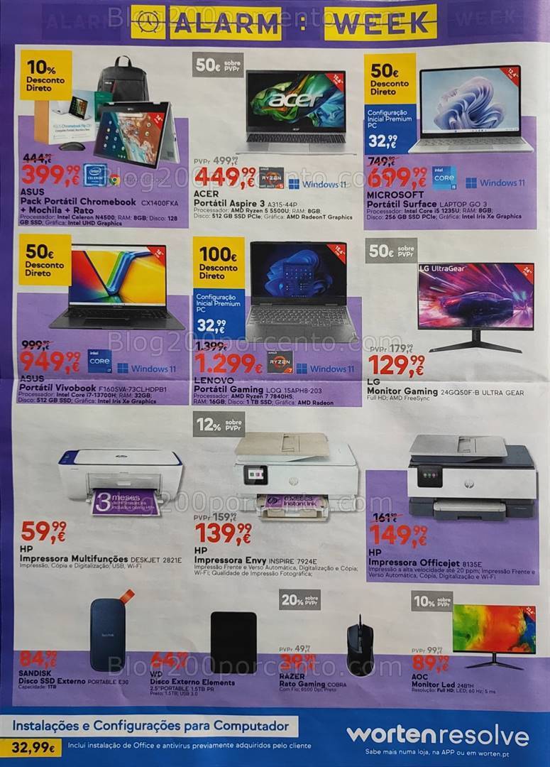 Antevisão Folheto WORTEN Alarm Week Promoções de 14 a 20 maio