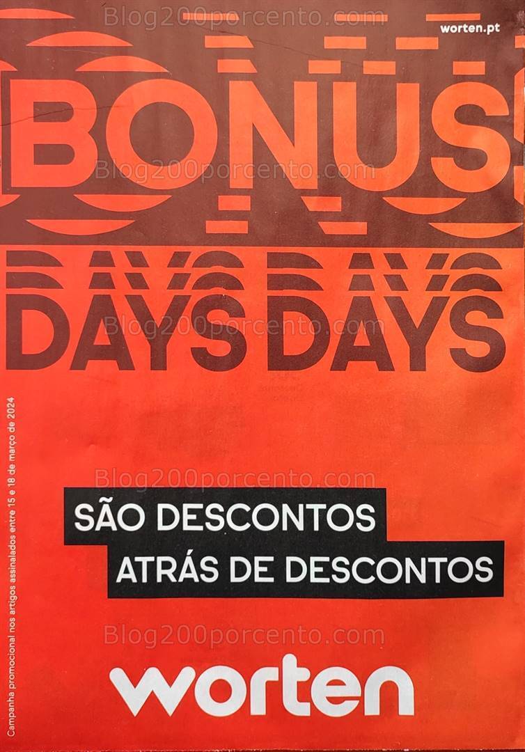Antevisão Folheto WORTEN Promoções de 15 a 18 março