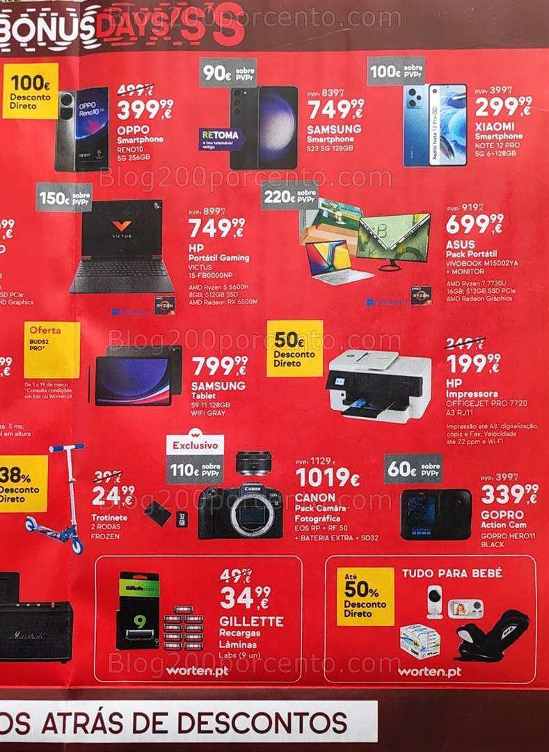 Antevisão Folheto WORTEN Promoções de 15 a 18 março