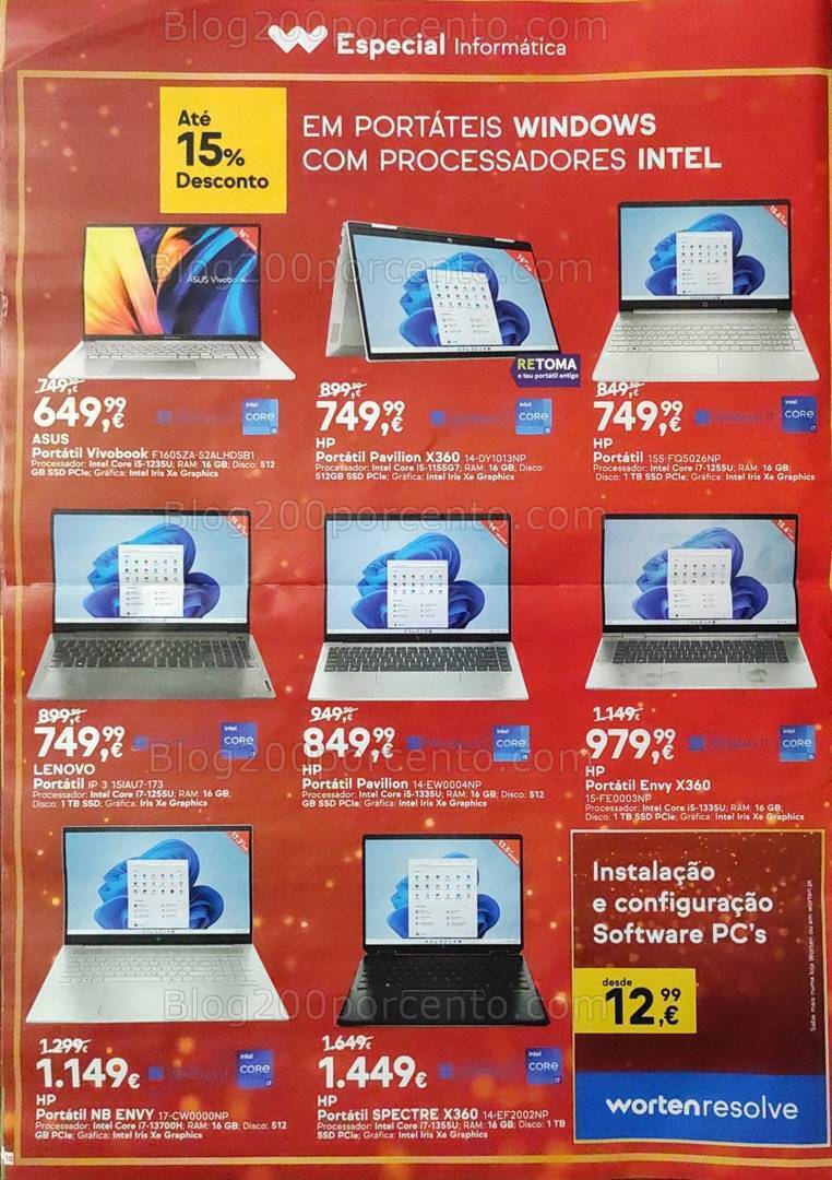 Antevisão Folheto WORTEN Promoções de 15 a 25 dezembro