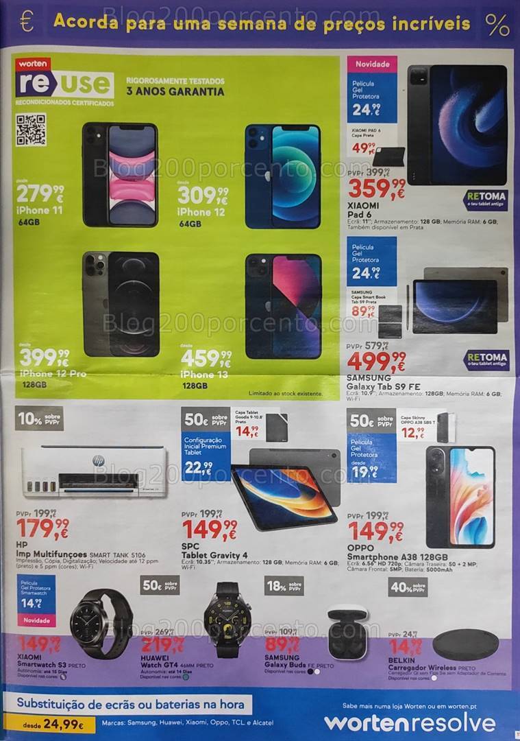 Antevisão Folheto WORTEN Promoções de 16 a 24 abril