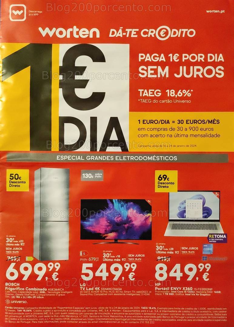 Antevisão Folheto WORTEN Promoções de 16 a 24 janeiro