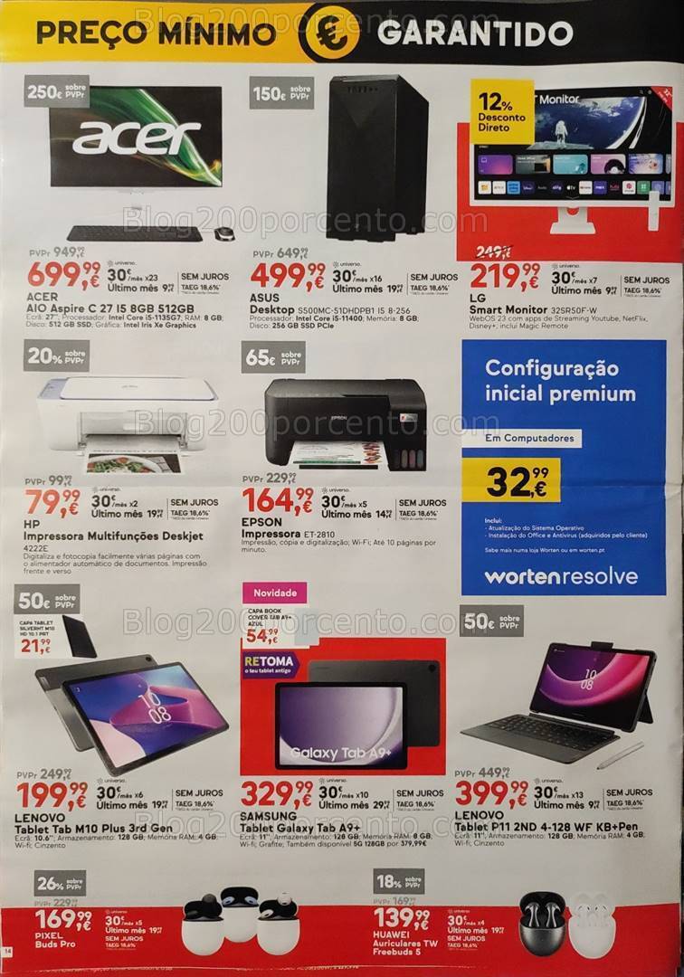 Antevisão Folheto WORTEN Promoções de 16 a 24 janeiro