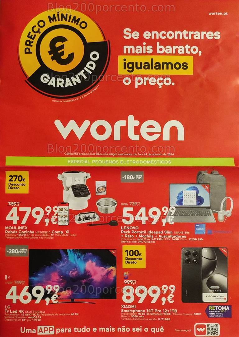 Antevisão Folheto WORTEN Promoções de 16 a 24 outubro