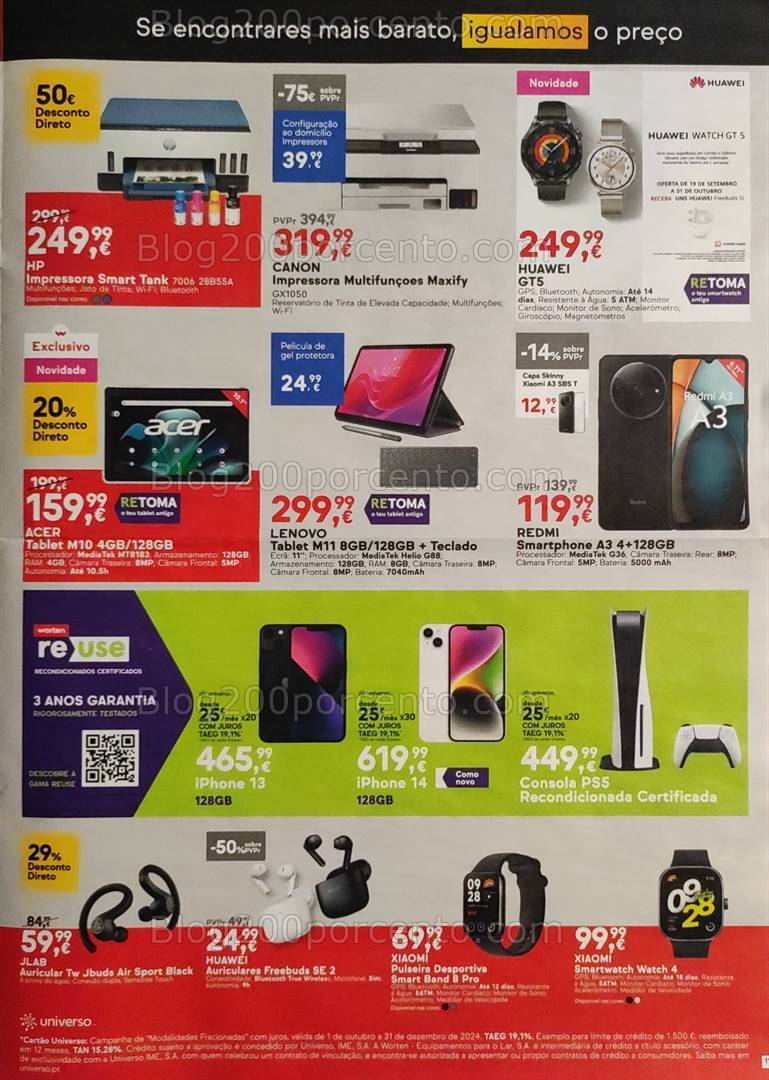 Antevisão Folheto WORTEN Promoções de 16 a 24 outubro