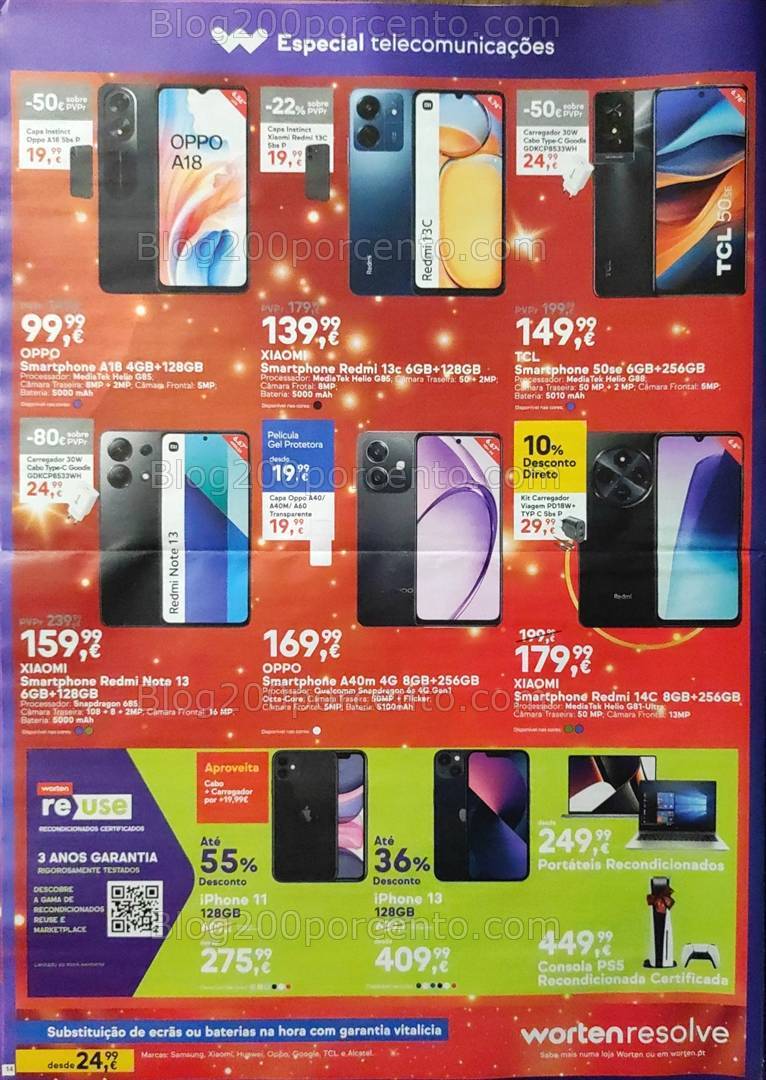 Antevisão Folheto WORTEN Promoções de 17 a 25 dezembro