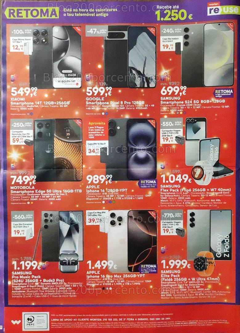 Antevisão Folheto WORTEN Promoções de 17 a 25 dezembro