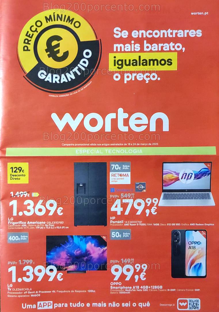 Antevisão Folheto WORTEN Promoções de 18 a 24 março