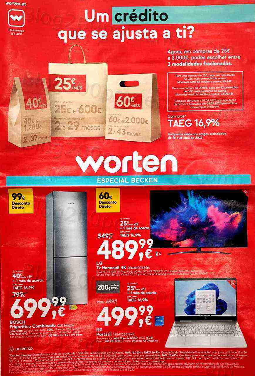 Antevisão Folheto WORTEN Promoções de 18 a 26 abril