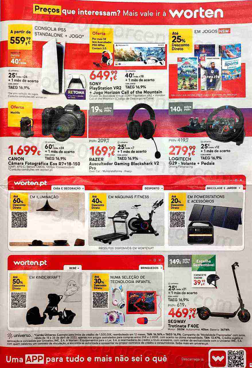 Antevisão Folheto WORTEN Promoções de 18 a 26 abril