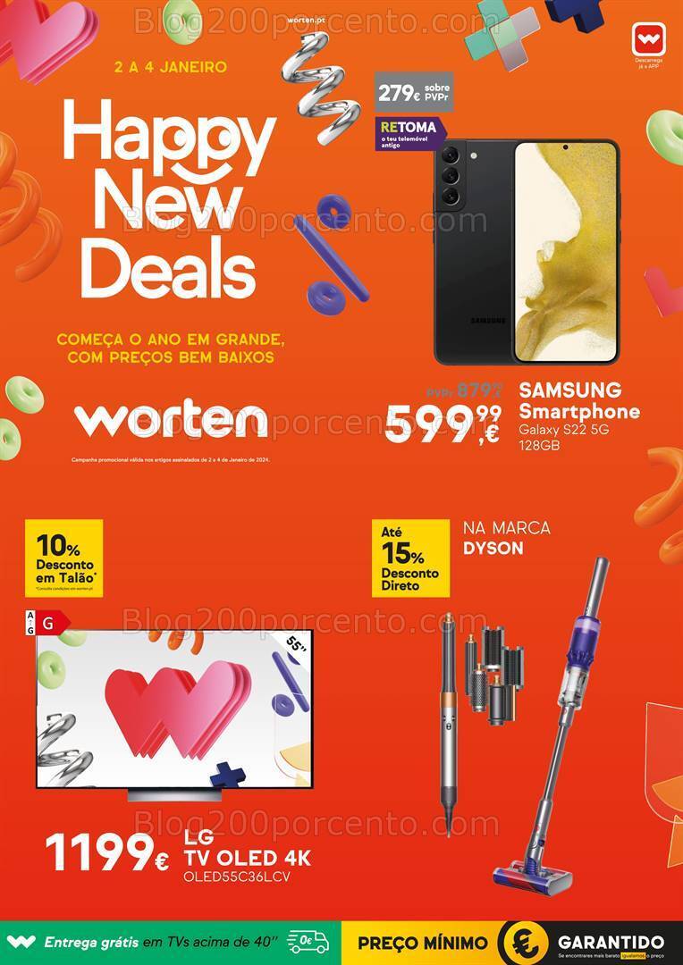 Antevisão Folheto WORTEN Promoções de 2 a 4 janeiro